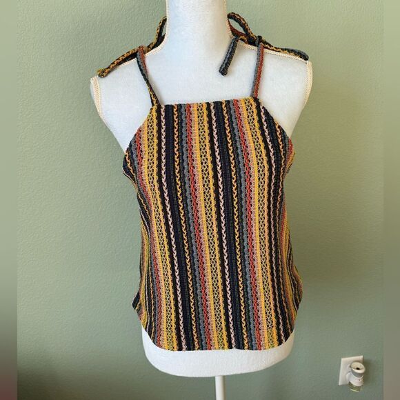 Madewell Texture & Thread Woven Top Cotton Lining Size Small Multicolor - Picture 2 of 7
